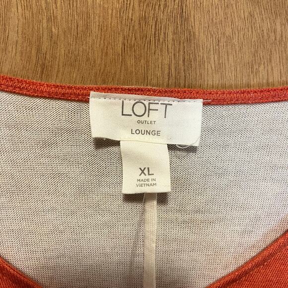 Loft Outlet Lounge Women's Top Size XL Gauzy Fabric V Neck Loose Fit - Picture 5 of 6
